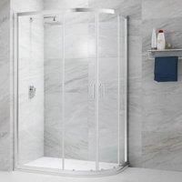 Nexa By Merlyn 6mm Chrome Offset Quadrant Double Sliding Door Shower Enclosure - 1900 x 800mm