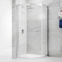 Nexa By Merlyn 6mm Chrome Offset Quadrant Single Sliding Door Shower Enclosure - 1900 x 900mm