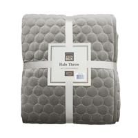 Scatter Box Halo Quilted Velvet Throw, Taupe