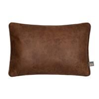 Scatter Box Nanouk Vegan Leather Textured Feather Filled Piped Edge Cushion