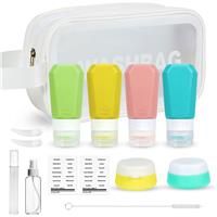 shy shine Pack Travel Bottles for Toiletries, TSA Approved 14 3oz