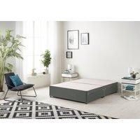Somnior Ziggy Platform Divan Bed Base With 2 Drawers Linen in Dark Grey | Size: Super King