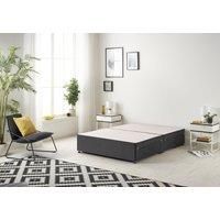 Somnior Universal Divan Bed Base with 2 Drawers Plush Velvet in Black | Size: Super King
