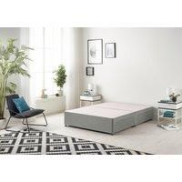 Somnior Ziggy Platform Divan Bed Base With 2 Drawers Tweed in Grey | Size: Super King