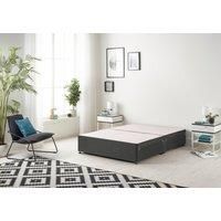 Somnior Ziggy Platform Divan Bed Base With 2 Drawers Tweed in Charcoal | Size: Super King