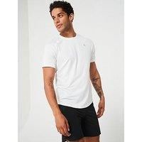 Gym + Coffee Mens Training Relentless T-Shirt - White
