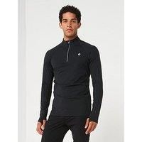 Gym + Coffee Mens Training Relentless 1/4 Zip Top - Black