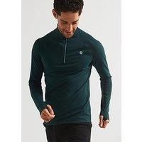 Gym + Coffee Mens Training Relentless 1/4 Zip - Green