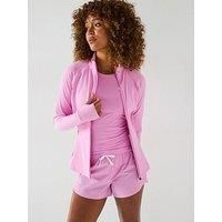 Gym + Coffee Womens Training Relentless Full Zip - Pink