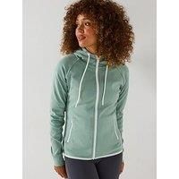 Gym + Coffee Womens Training Chill Zip Hoodie - Green