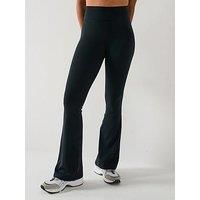 Gym + Coffee Womens Training Soft Motion Flare Leggings - Black