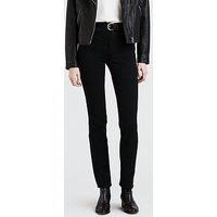 Levi/'s Women/'s 724™ High Rise Straight Jeans, Night is Black, 26W / 32L