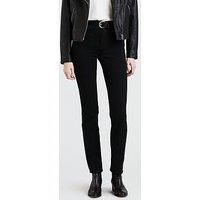 Levi/'s Women/'s 724 High Rise Straight Jeans, Night is Black, 27W / 30L