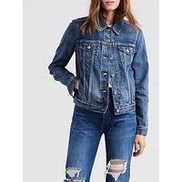Levi's Women's Original Trucker Denim Jacket, Blue (Soft As Butter Dark 0063), Large
