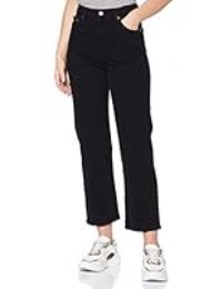 Levi's Women's Ribcage Straight Ankle Jeans, Black Sprout, 30W / 29L