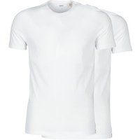 Levi/'s Men/'s Slim 2-pack Crewneck Tee, White + White, XXL
