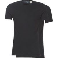 Levi's Men's Slim 2Pk Crewneck 1 T-Shirt, Two-Pack Tee Black + Black, XXL (Pack of 2)