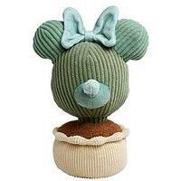 Disney in Bloom, Minnie 18cm tall plush plant, weighted bottom for display or collection suitable for gifting, birthday or Christmas