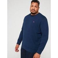 Levi/'s Men/'s Big & Tall Original Housemark Crew Sweatshirt, Blue, 5XL