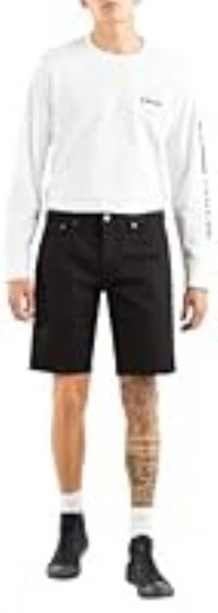 Levi/'s Men/'s 405 Standard Shorts Denim Shorts, Black Rinse Adv Short, 32W