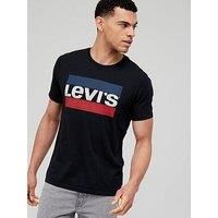 Levi/'s Men/'s Sportswear Logo Graphic T-Shirt, Sportswear Beautiful Black+, XXL