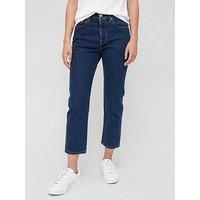 Levi's Women's 501 Crop Jeans, Salsa Stonewash, 27W / 28L