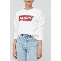 Levi/'s Damen Graphic Standard Sweatshirt, Crew Core Batwing II White +, XXS