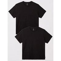 Levi/'s Men/'s Big & Tall 2-Pack Tee T-Shirt Black/ Black (Black) 5XL -
