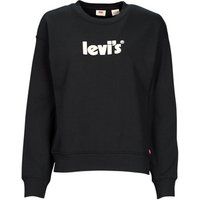 Levi/'s Women/'s Graphic Standard Crewneck Sweatshirt, Poster Logo Caviar, XS