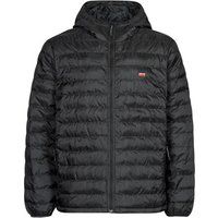 Levi/'s Men/'s Presidio Packable Hooded Lightweight Jacket Mineral Black (Black) S -