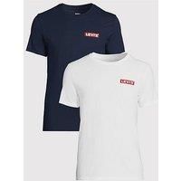 Levi'S Levis 2 Pack Logo Short Sleeve T-Shirt - Navy/White
