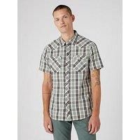 Wrangler Men's Short Sleeved Western Shirt, Multicoloured