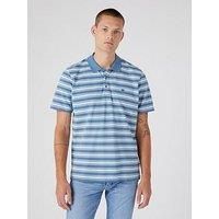 Wrangler Stripe Polo Shirt - Blue