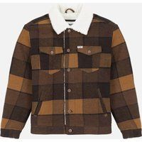 Wrangler Men/'s Wool Trucker Jacket, Yellow Check, L