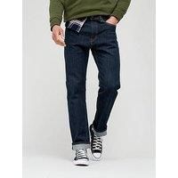 Levi/'s Men/'s 505 Regular Fit Jeans, Dark Rinse, 30W / 32L
