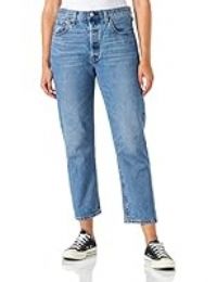 Levi/'s 501 Crop Women/'s Jeans, Medium Indigo Worn In, 27W / 28L