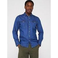Levi/'s Men/'s Barstow Western Standard MED Indigo-Flat Finish, Lower Haight, S