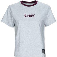 Levi/'s Women/'s Graphic Classic Tee Fashion Tshirt (as8, alpha, x_s, regular, regular, Standard, Dark Varsity Starstruck Heather Grey / Forest Plum Rib - Grey)
