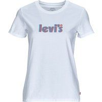 Levi/'s Women/'s The Perfect Tee- Poster Logo T-Shirt, Poster Logo Bright White, S