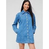 Levi/'s Women/'s Shay Denim Dress, Old 517 Blue X, L