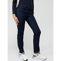 Levi/'s Women/'s 724 High Rise Straight Jeans, Blue Wave Rinse, 27W / 32L