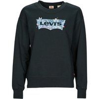 Levi/'s Women/'s Graphic Standard Crewneck Sweatshirt, BatwingDark Floral Fill Caviar, XS