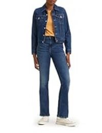 Levi/'s 725 High Rise Bootcut Women/'s Jeans, Blue Wave Dark, 32W / 32L