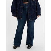 Levi/'s Women/'s Plus Size 726 High Rise Flare Jeans, Blue Swell Plus, 24 M