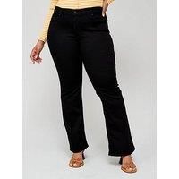 Levi/'s Women/'s Plus Size 315 Shaping Bootcut Jeans, Soft Black, 18 M