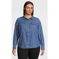 Levi/'s Women/'s Plus Size Essential Western Shirt, Going Steady 5, 2XL