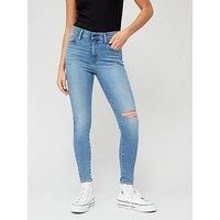 Levi/'s Women/'s 720 High Rise Super Skinny Jeans, Island Medium, 27W / 32L