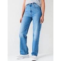 Levi/'s Women/'s Ribcage Full Length Jeans, Dance Around, 26W / 32L