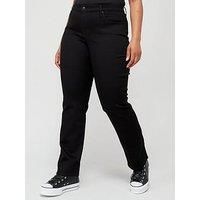 Levi/'s Women/'s Plus Size 314 Shaping Straight Jeans, Soft Black 2, 16 M