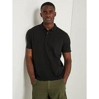 Levi'S Authentic Housemark Logo Short Sleeve Polo Shirt - Black